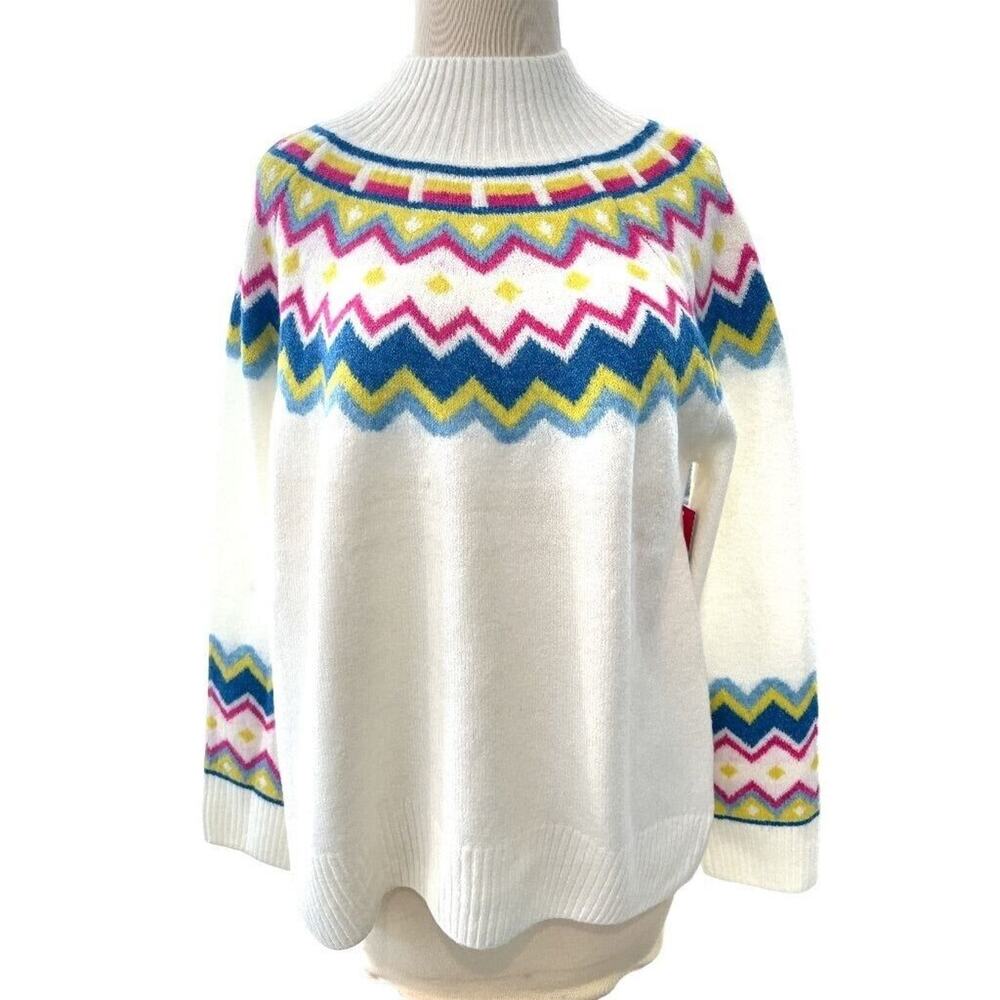 Medium‎ Vince Camuto Super Soft White And Brights Sweater NWT